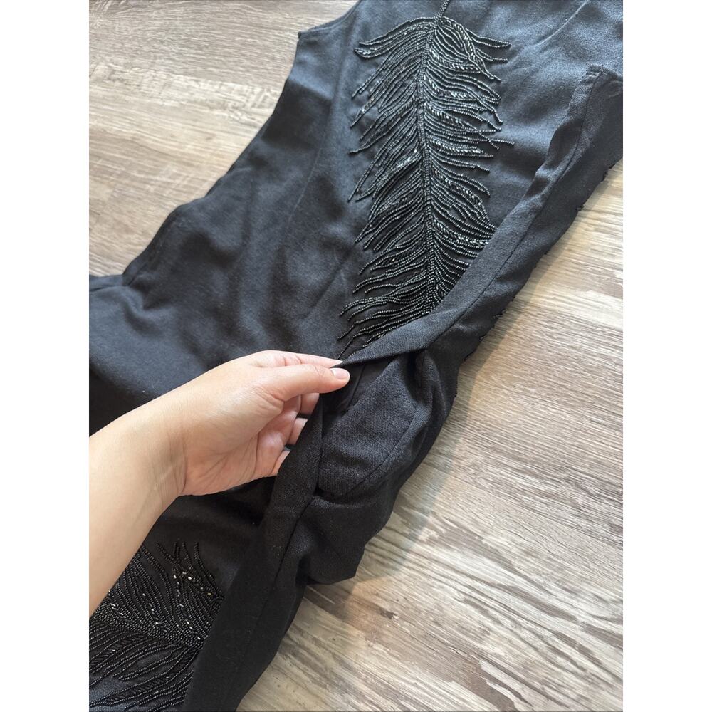 ZARA WOMAN SLEEVELESS EMBROIDERED MIDI DRESS ZW COLLECTION BLACK 6895/045 NEW - Picture 8 of 8